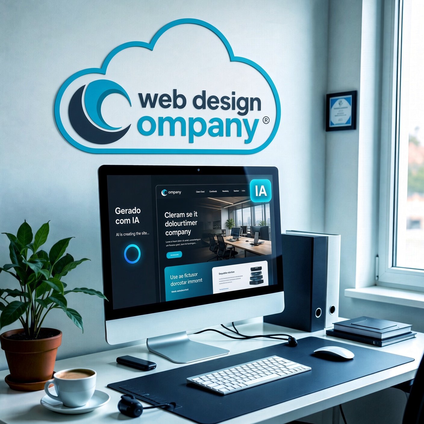 Escritório da Web Design Company em São Paulo — criação de sites e hospedagem com IA